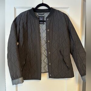 GAP quilted barn jacket, black, size large